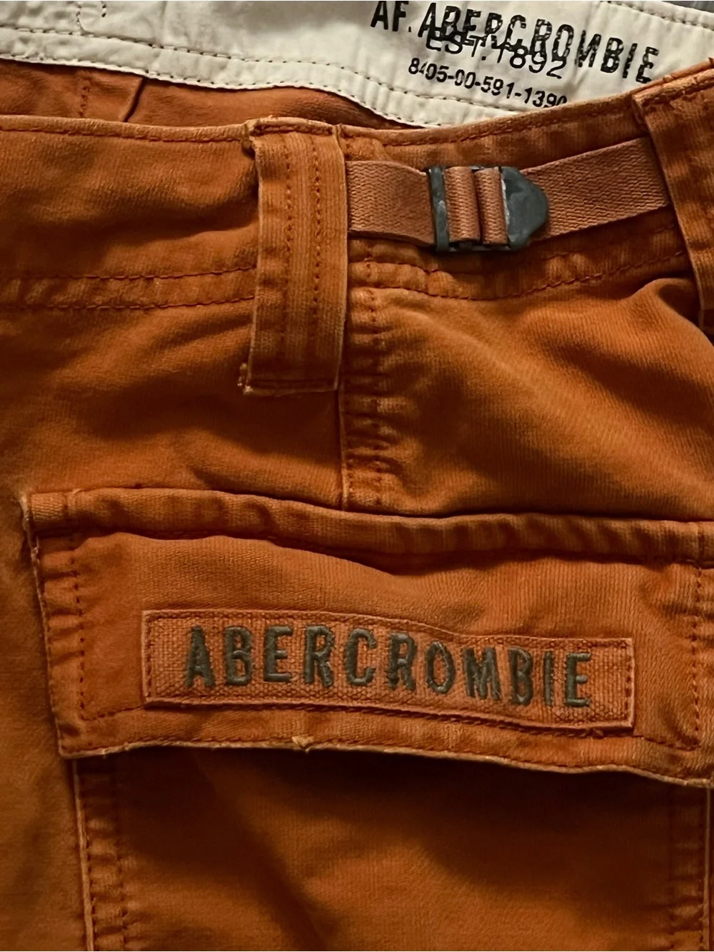 Abercrombie & Fitch Women's Rust Orange Cargo Shorts